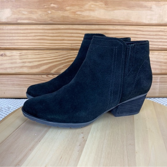 Blondo Valli Suede Waterproof Black Ankle Boot Booties Womens 8 M B4935 Side Zip - Picture 7 of 12